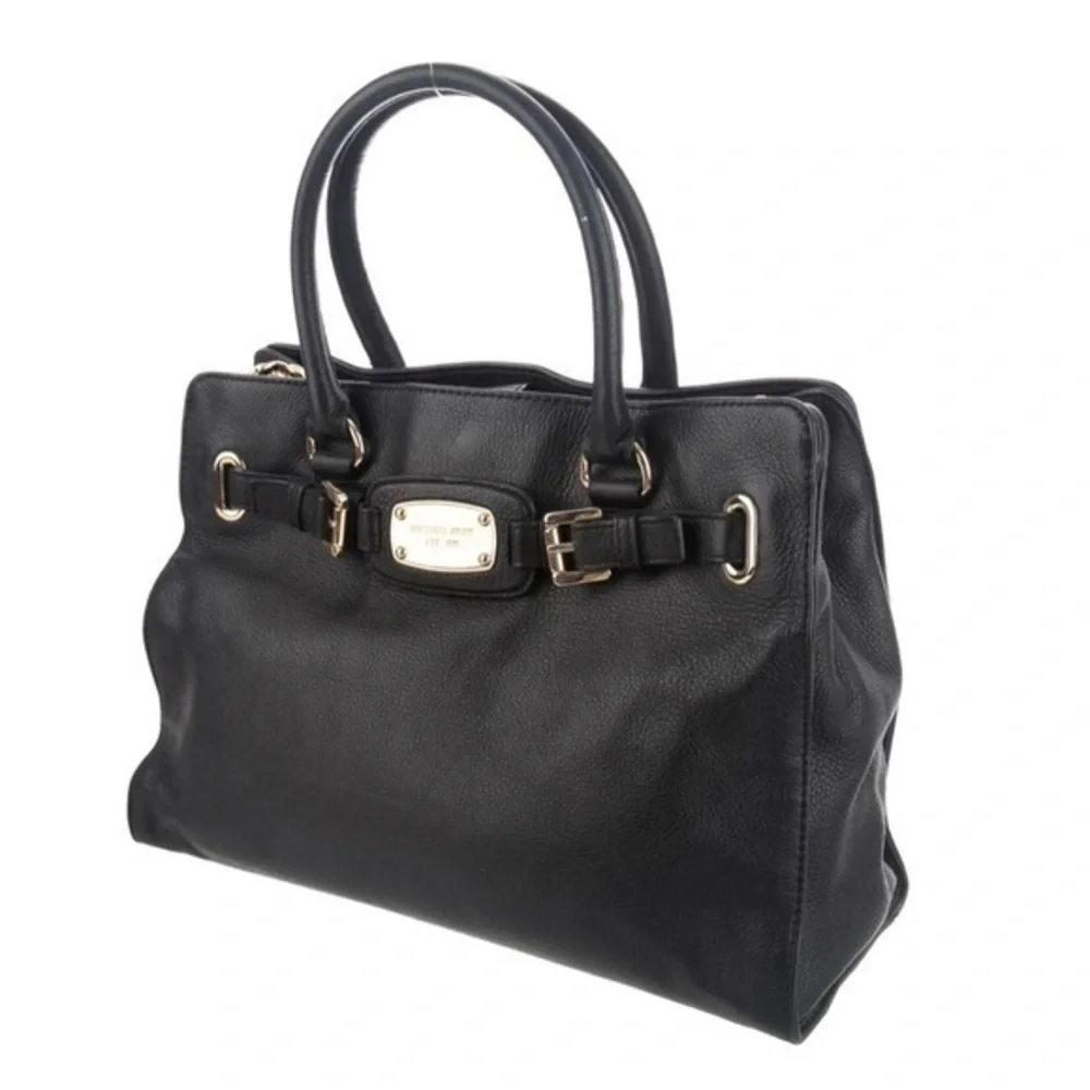 Michael Kors Hamilton Large Tote Crossbody purse shoulder bag black leather